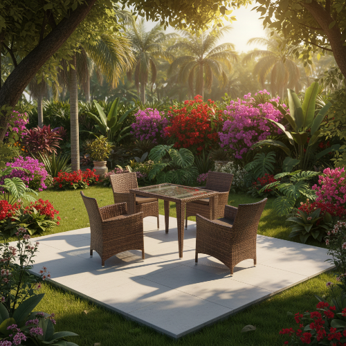 Rattan Garden Lounger 4 Seater