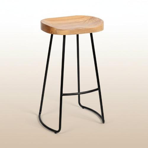Retro Barstools Wood Seat Metal Legs. @HOG - Home Office Garden Online Marketplace
