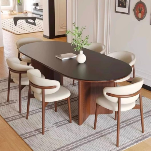 Retro Oval Plank Dining Table Set @HOG - Home Office Garden Online Marketplace