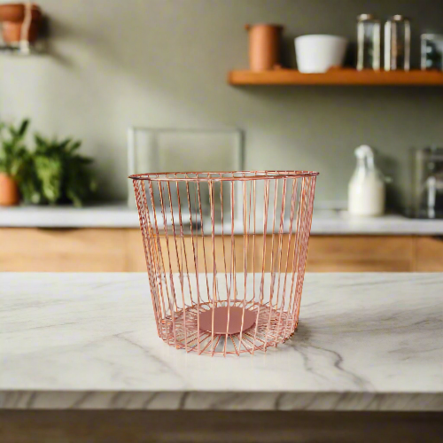 Rose Gold Wire Bin @HOG - Home Office Garden Online Marketplace