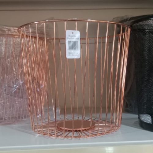 Rose Gold Wire Bin @HOG - Home Office Garden Online Marketplace