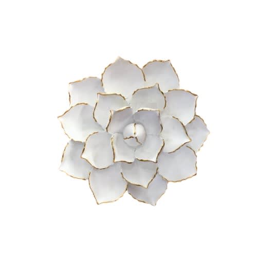 Set Of 3 Decorative Gradual Size Ceramic Wall Flowers. Home Office Garden | HOG-HomeOfficeGarden | online marketplace