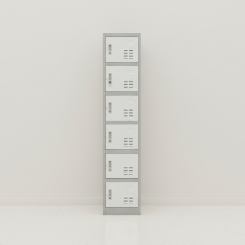 Single 6-Doors Worker's Metal Box Storage Lockers @HOG - Home, Office, Garden, Online Marketplace