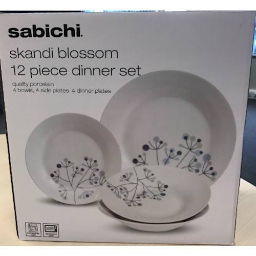Sabichi Skandi Blossom 12 Piece Dinner Set. Home Office Garden | HOG-HomeOfficeGarden | online marketplace
