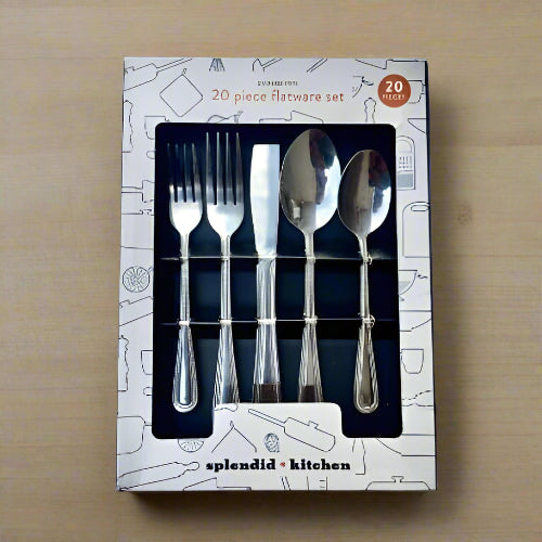 Splendid Kitchen Stainless Steel Flatware Set - 20 Pieces. Home Office Garden | HOG-HomeOfficeGarden | online marketplace