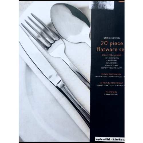 Splendid Kitchen Stainless Steel Flatware Set - 20 Pieces. Home Office Garden | HOG-HomeOfficeGarden | online marketplace