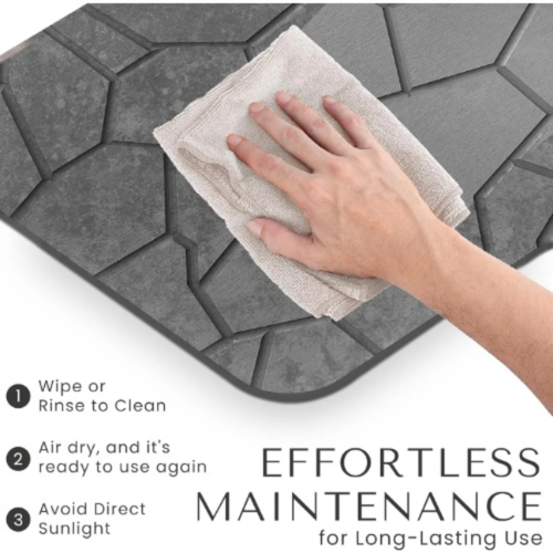 Stone mantle Diatomaceous Stone Mat - Grey - 2pcs @HOG - Home, Office, Garden, Online Marketplace
