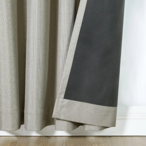 Sun+blk Bradley Total Blackout Curtain Textured Thermal Insulated - Khaki @HOG - Home, Office, Garden, Online Marketplace
