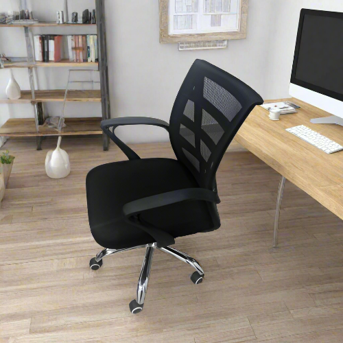 Swivel Mesh Office Chair - Black @HOG - Home Office Garden Online Marketplace