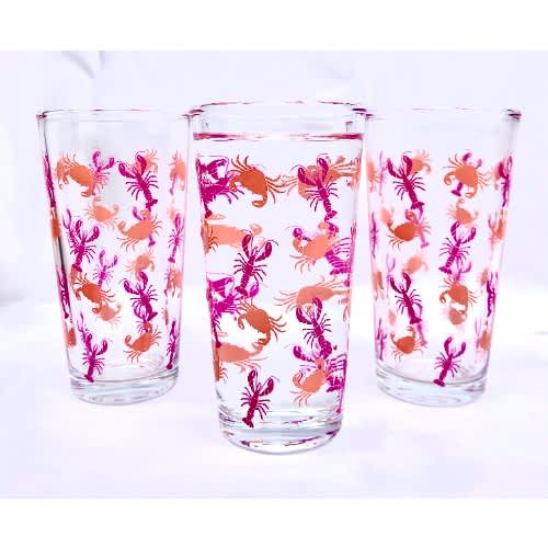 Tesco Lobster And Crab Highball Glasses - Set Of 6 -H14.4cm x D8.4cm. Home Office Garden | HOG-HomeOfficeGarden | online marketplace