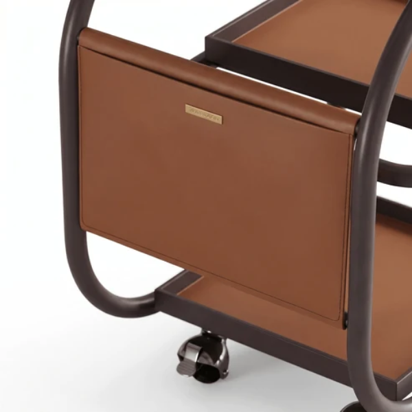 Three-Tier Leather Bar Cart @HOG - Home, Office, Garden, Online Marketplace