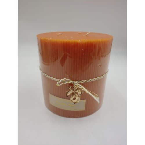 Threshold Ribbed Scented Pillar Candle Pumpkin Spice. Home Office Garden | HOG-HomeOfficeGarden | online marketplace