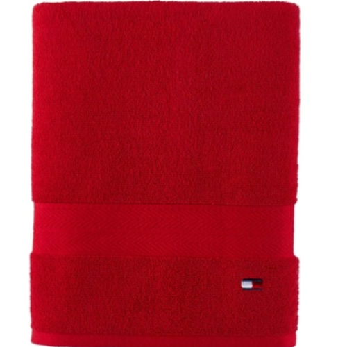 Tommy Hilfiger Bath Towel - 30" X 54" - 100% Cotton Gsm - Red @HOG - Home, Office, Garden, Online Marketplace