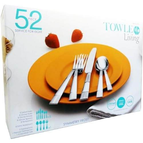 Towle Living Symmetry Frost Flatware Set By Lifetime Brands -52 Pieces. Home Office Garden | HOG-HomeOfficeGarden | online marketplace