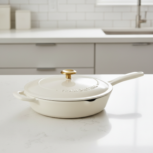 Tramontina Enameled Cast Iron Skillet With Lid 30.48 Cm / 12"@HOG - Home, Office, Garden, Online Marketplace