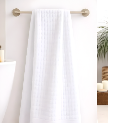 Trident Textured Bath Towel - White @HOG - Home, Office, Garden, Online Marketplace