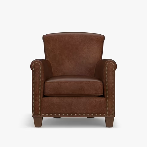 Irving Leather Armchair With Nailheads. Home Office Garden | HOG-HomeOfficeGarden | online marketplace