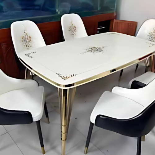 6-Seater Marble Top Dining Set