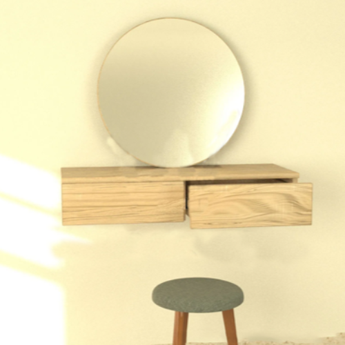 Vee Vanity Set (Light-Oak). Home Office Garden | HOG-HomeOfficeGarden | online marketplace