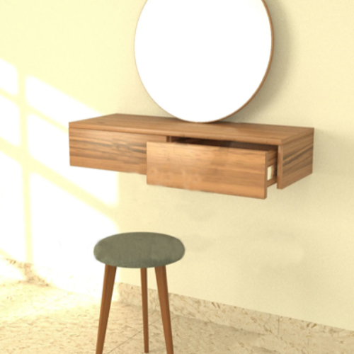 Vee Vanity Set (Light-Walnut). Home Office Garden | HOG-Home Office Garden | online marketplace