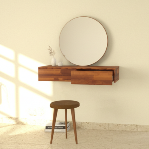 Vee Vanity Set (Teak). @HOG - Home Office Garden Online Marketplace