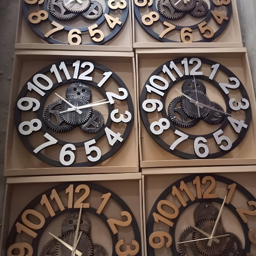 Vintage Gear-Themed Wall Clock (1 Wall Clock Only) @HOG - Home, Office, Online Marketplace