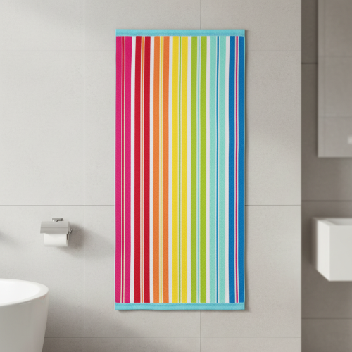 Welspun Beach Towel - Brandon Stripe - Size 72 In X 40 In @HOG - Home, Office, Garden, Online Marketplace