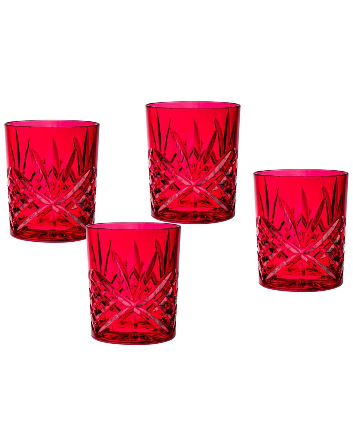 Godinger Red Double Glasses - 4pcs