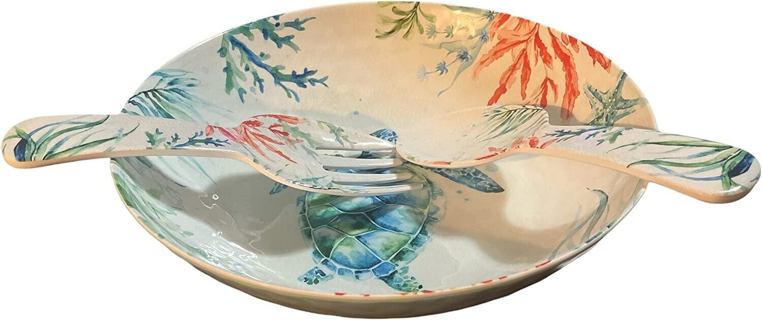 Member's Mark Pandex Sealife Melamine Serving Set -3 Piece Home Office Garden | HOG-HomeOfficeGarden | HOG-Home.Office.Garden