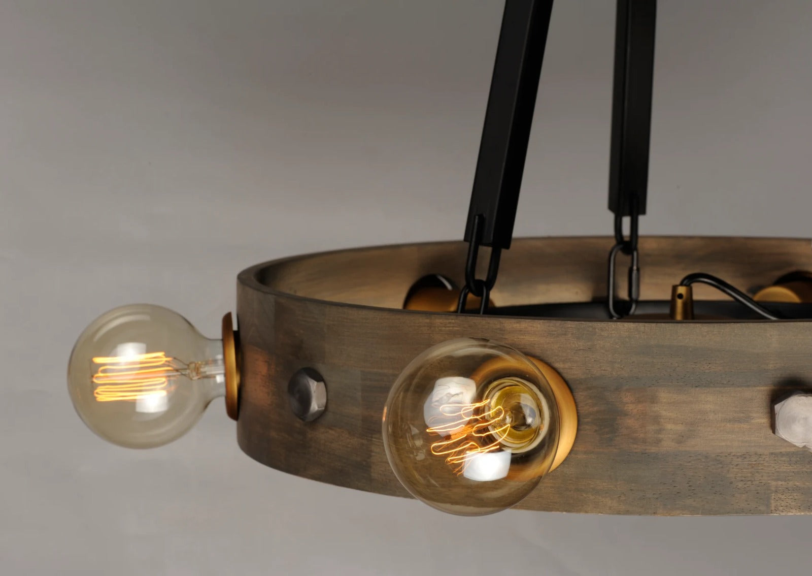 Maxim Round Pendant Ceiling Light - 6 Light - Wood Home Office Garden | HOG-HomeOfficeGarden | HOG-Home.Office.Garden