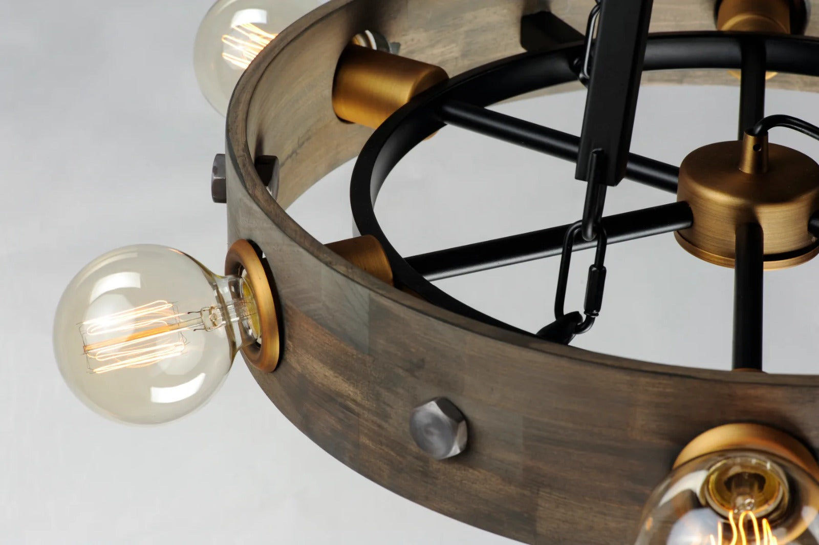 Maxim Round Pendant Ceiling Light - 6 Light - Wood Home Office Garden | HOG-HomeOfficeGarden | HOG-Home.Office.Garden