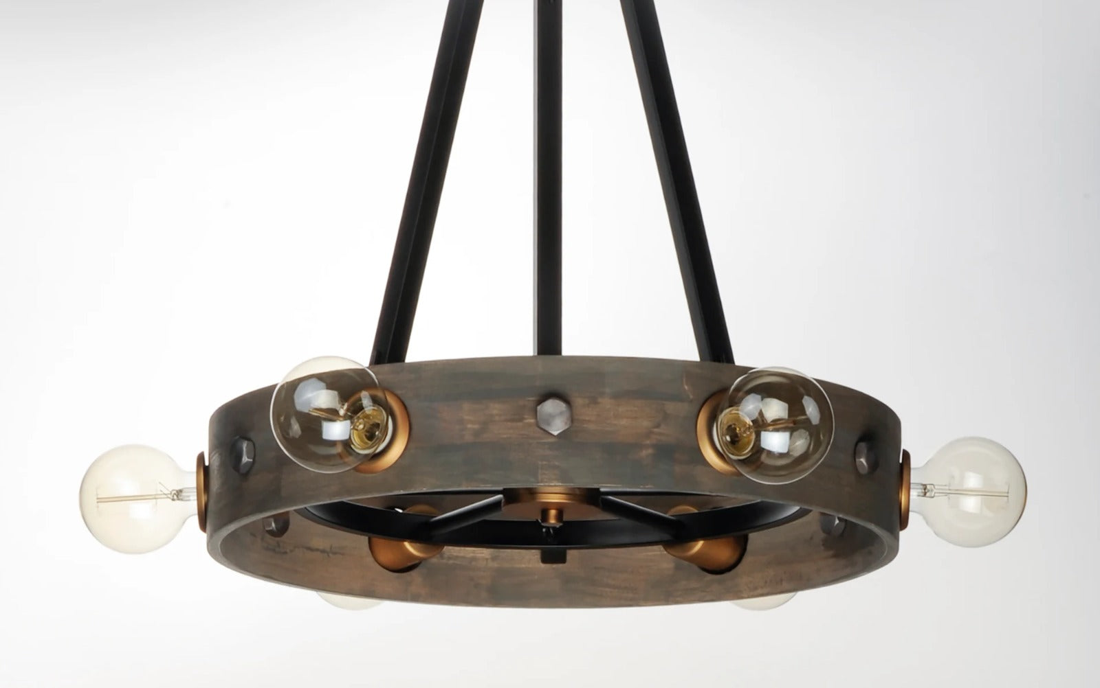 Maxim Round Pendant Ceiling Light - 6 Light - Wood Home Office Garden | HOG-HomeOfficeGarden | HOG-Home.Office.Garden