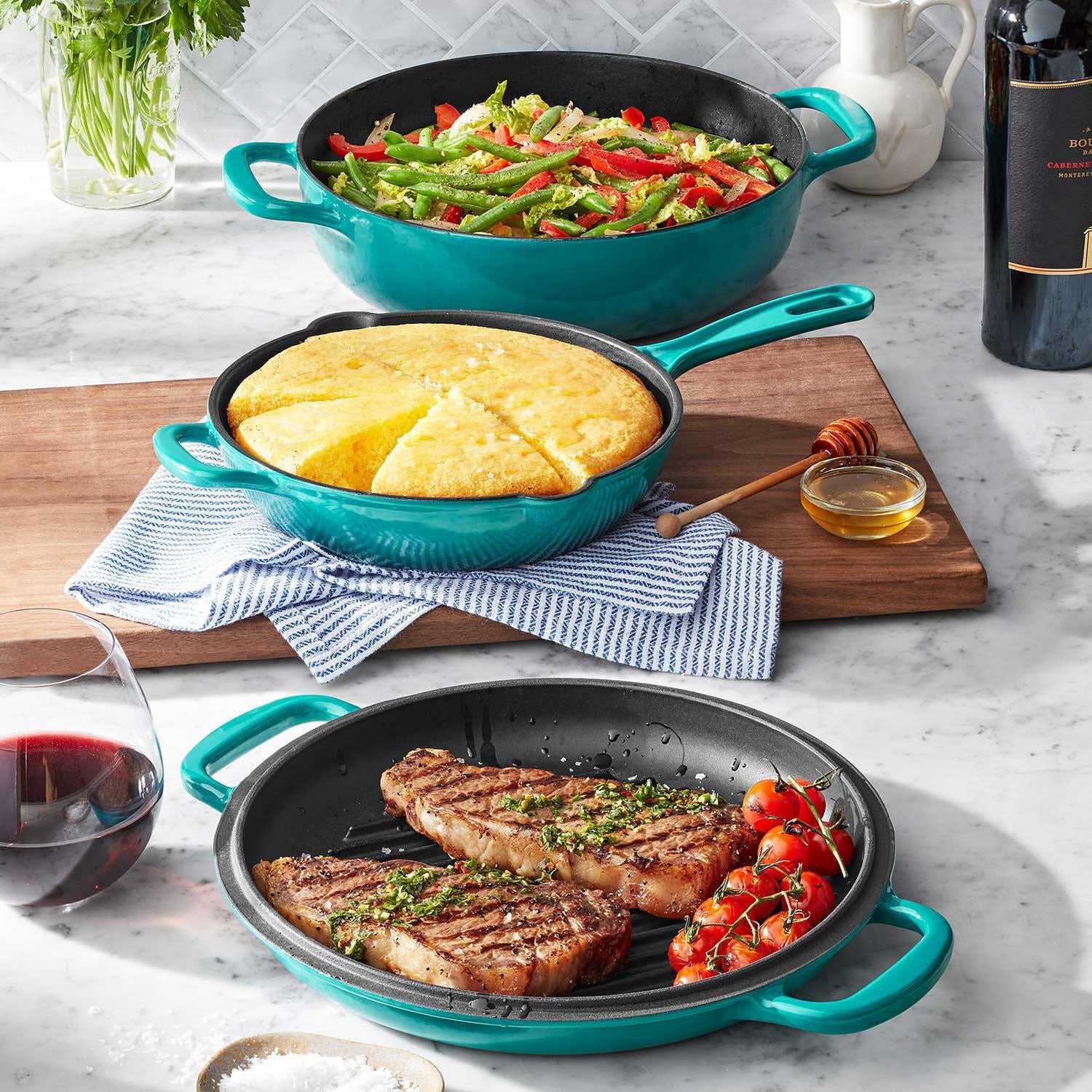 Member's Mark 3-Piece Enamel Cast Iron Set Home, Office, Garden online marketplace