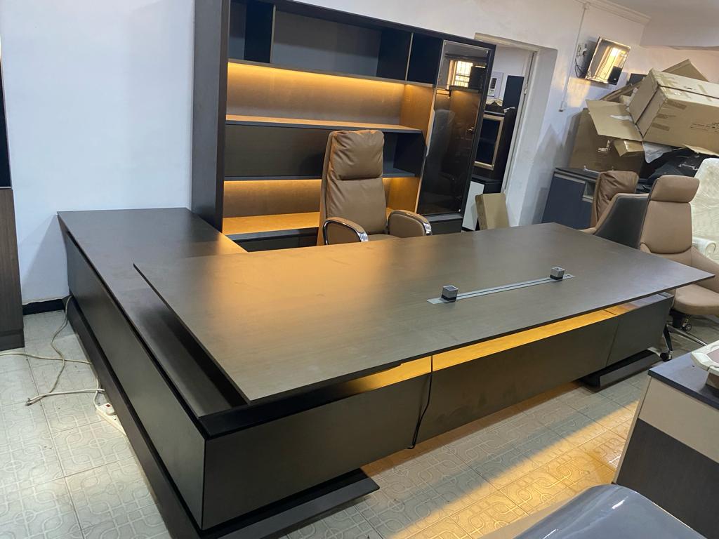 Executive Office Table And Bookshelf