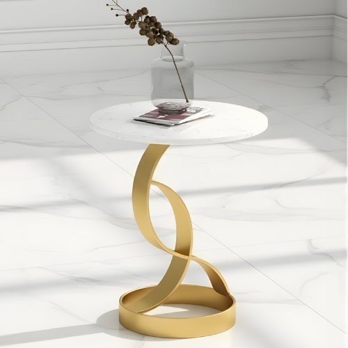 White Marble Side Table. @HOG - Home Office Garden Online Marketplace