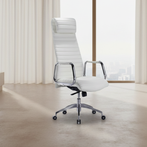 White Pu Leather Executive Office @HOG - Home Office Garden Online Marketplace