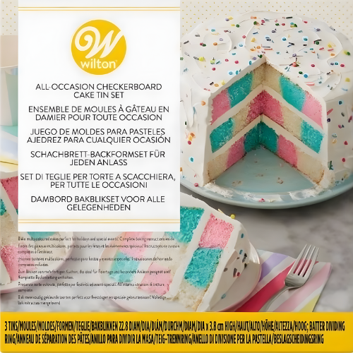 Wilton All Occasion Checkerboard Round 4pc Cake Pan Set @HOG - Home, Office, Garden, Online Marketplace