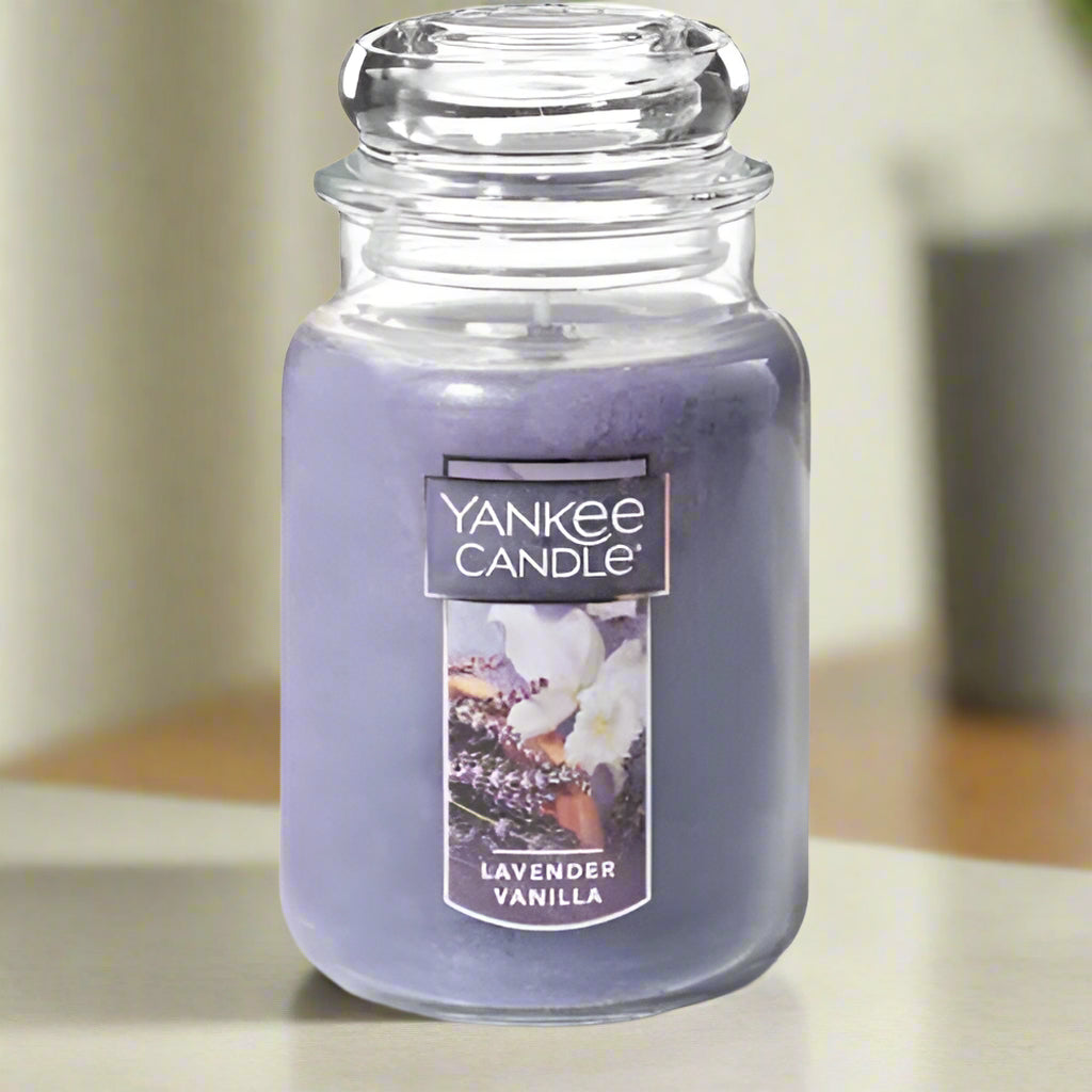 Yankee Candle Lavender Vanilla – 22 oz Large Jar. Home Office Garden | HOG-HomeOfficeGarden | online marketplace