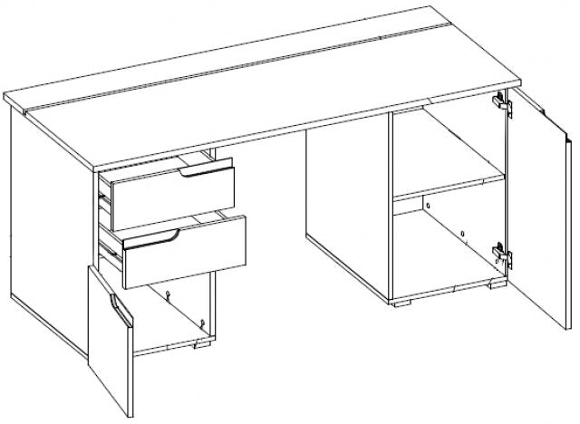 Converting Office Desk - White & Black Home Office Garden | HOG-Home Office Garden | online marketplace