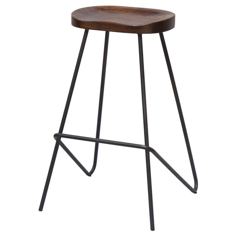 Vintage Graphite Industrial Metal Bar Stool | Home, Office, Garden online marketplace