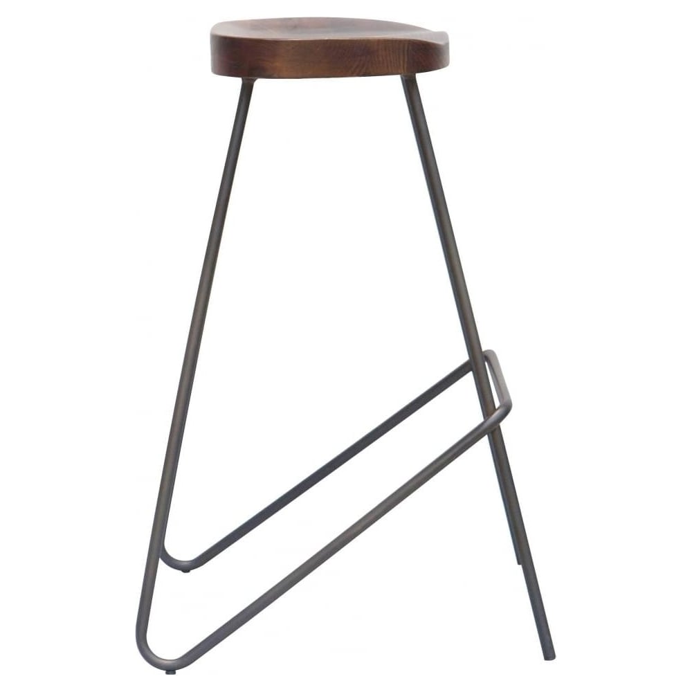 Vintage Graphite Industrial Metal Bar Stool | Home, Office, Garden online marketplace