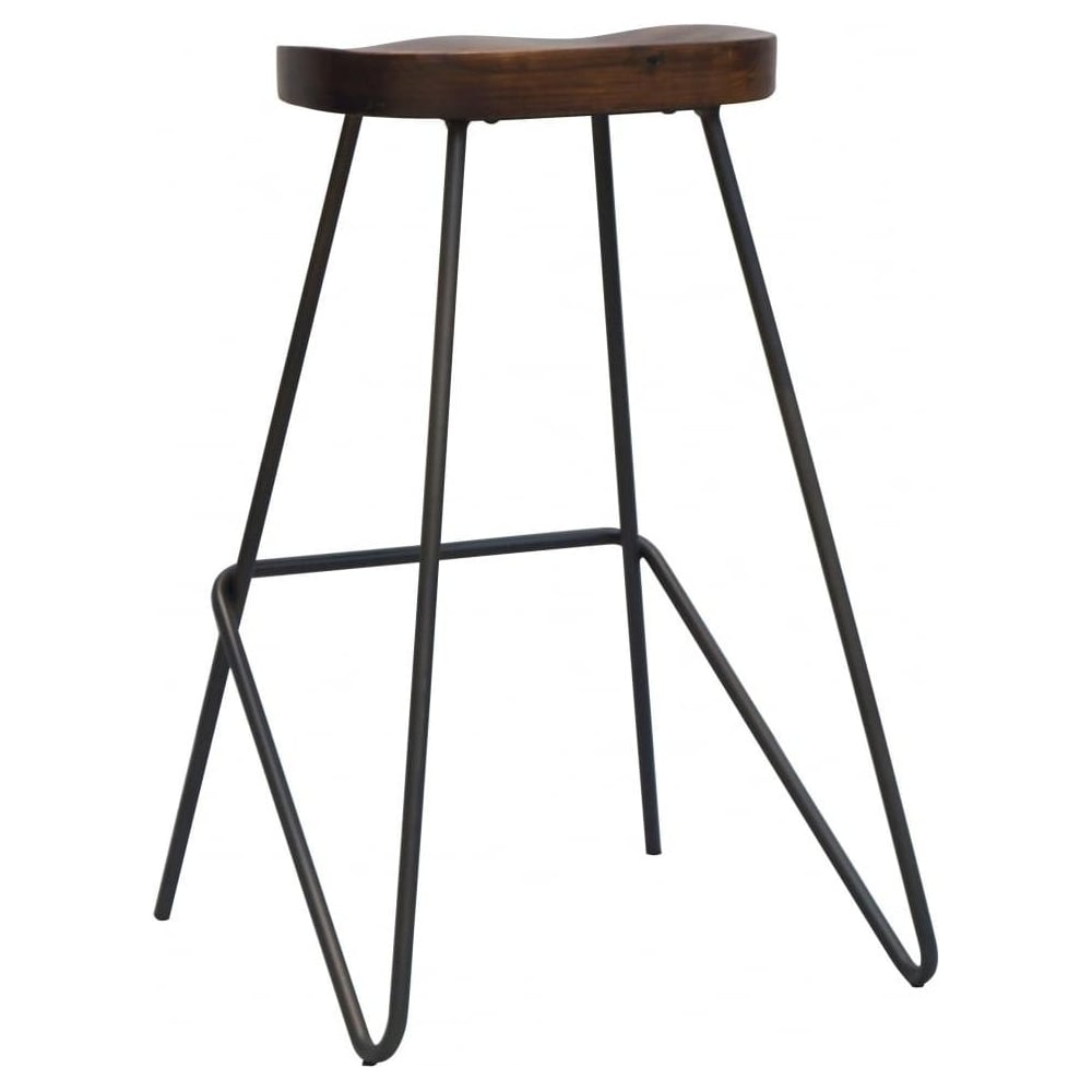 Vintage Graphite Industrial Metal Bar Stool | Home, Office, Garden online marketplace