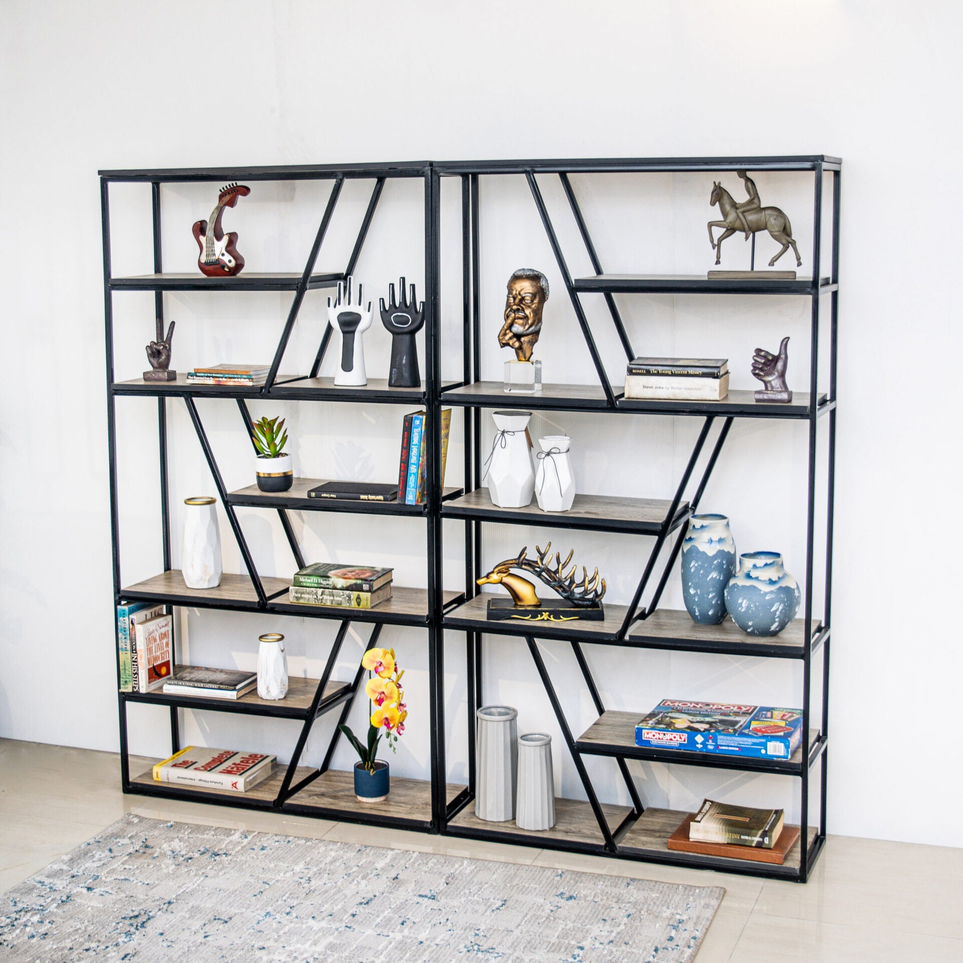 Tier Bookshelf Industrial Bookcase