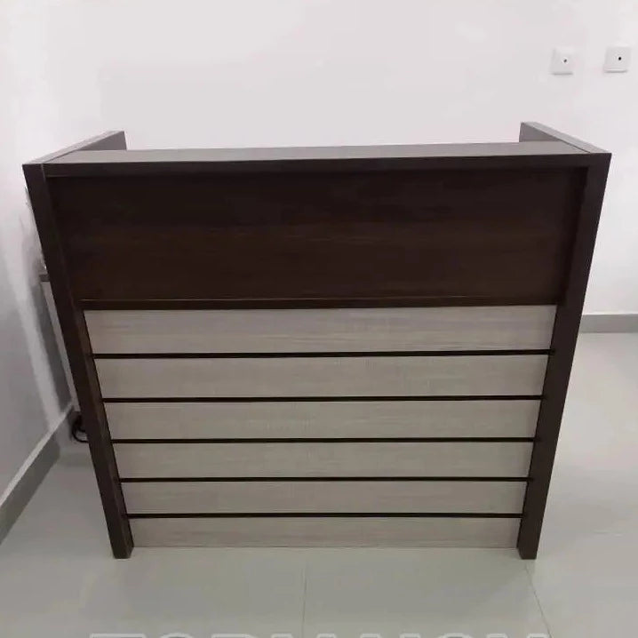 Brown Stripe Reception Office Table 1.2mtr@ HOG online marketplace