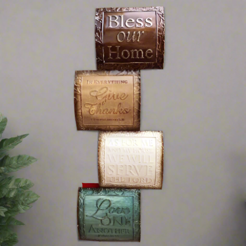 Stratton Home ''Biblical Texts'' Wall Metal Plates Décor