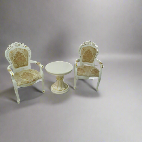 Twin rọgbọkú Alaga ati Table - White