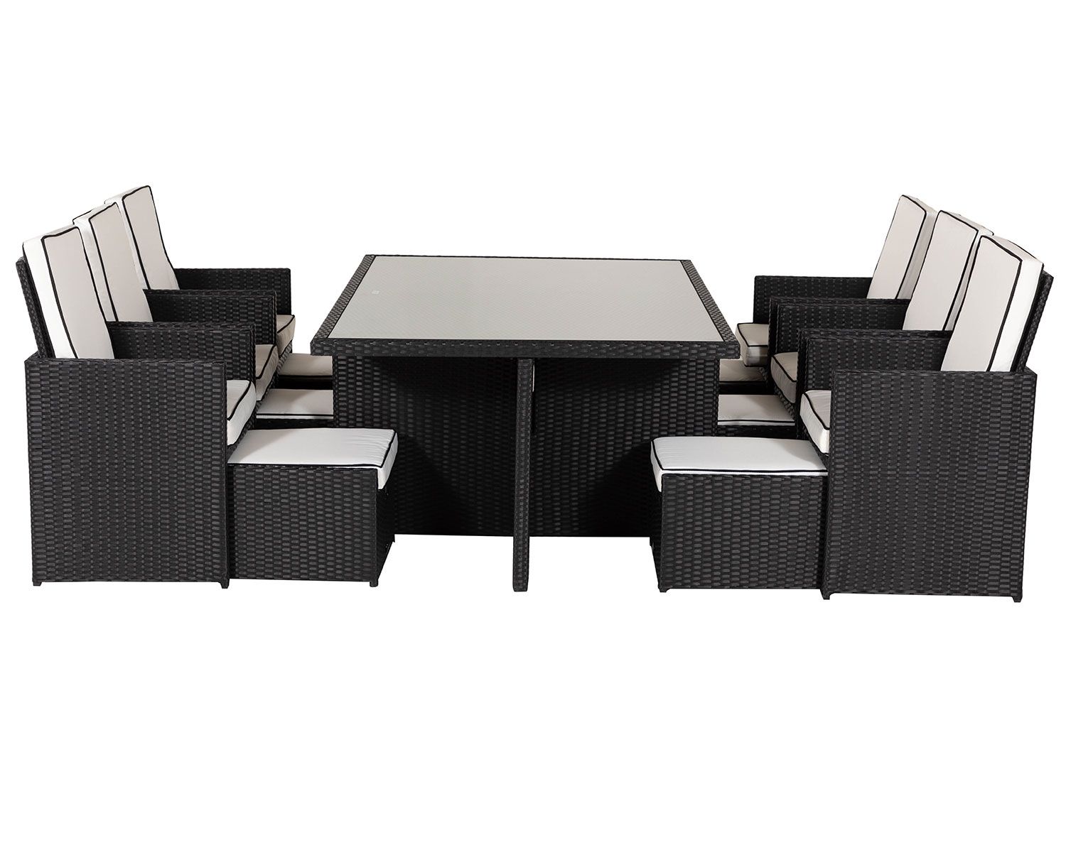 13 Piece Rattan Garden Cube Set in Black Home Office Garden | HOG-HomeOfficeGarden | online marketplace