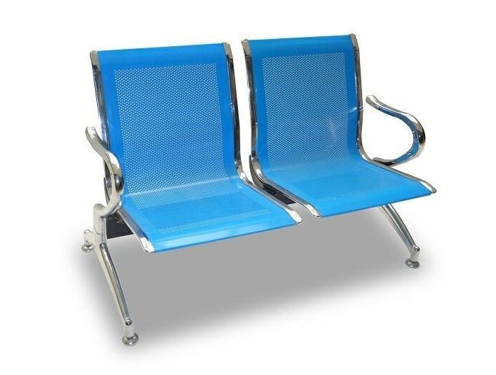 2 Seater Reception Metal Bench - Blue Home Office Garden | HOG-HomeOfficeGarden | HOG-Home.Office.Garden