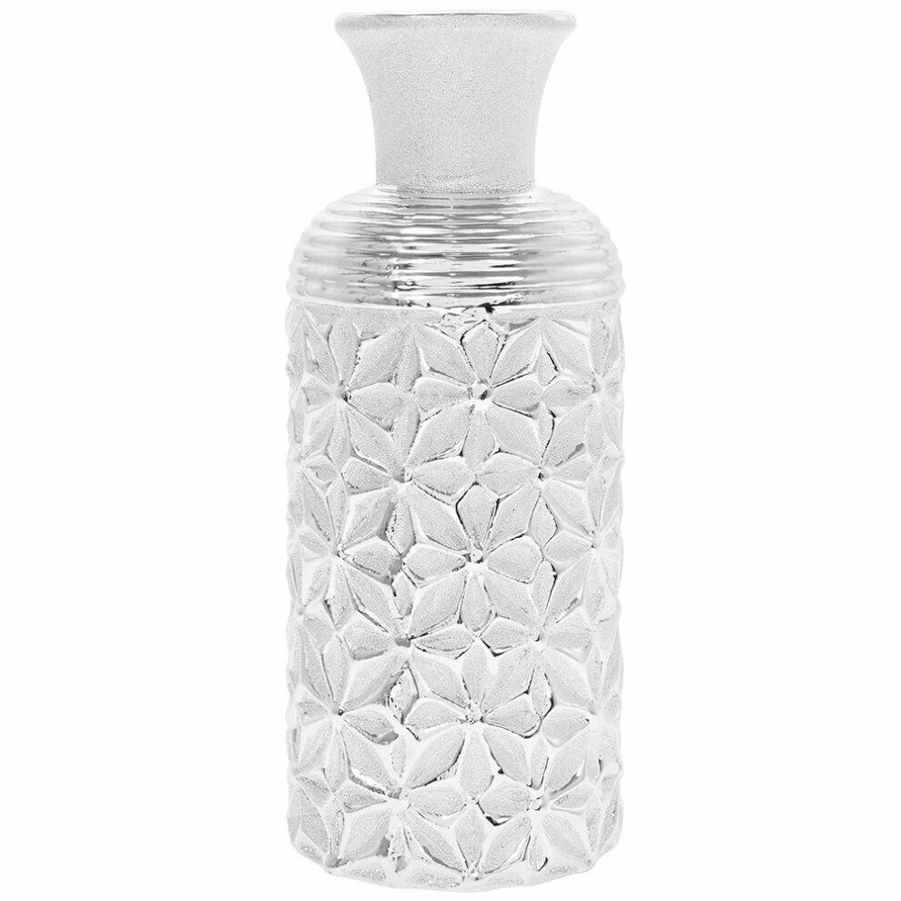 25.5cm Silver Art Vase Display Ornament Decor Tabletop Flower Home Office Garden | HOG-HomeOfficeGarden | HOG-Home.Office.Garden
