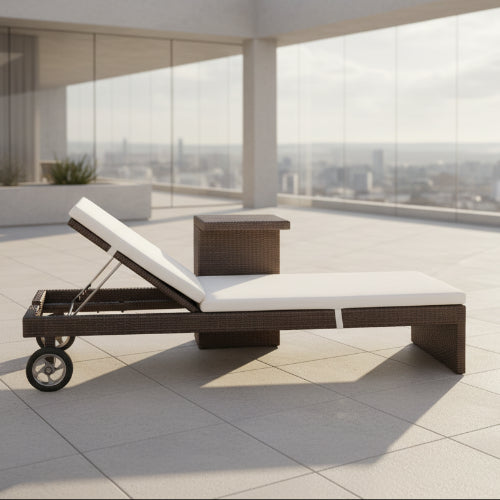 2 Piece Outdoor Poolside Patio Chaise Lounge Rattan Set. @HOG - Home Office Garden Online Marketplace